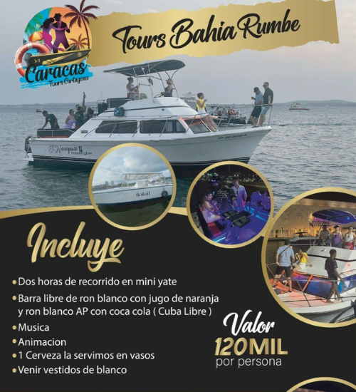 Tour Bahia Rumbera en Mini Yate o Lanchon